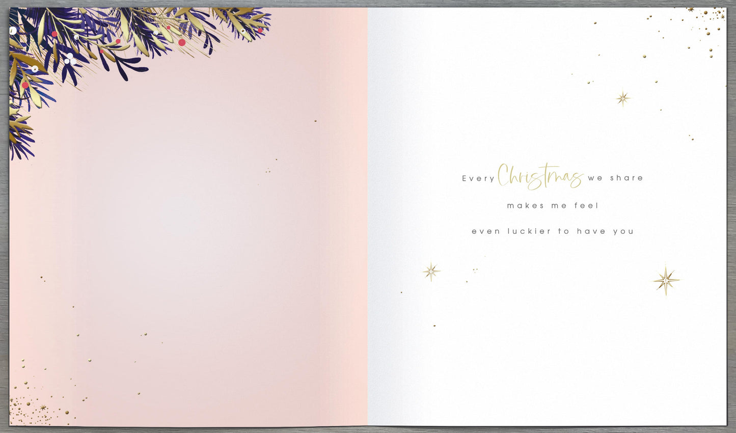 A Beautiful Wife Embellished & Gold Foiled Christmas Card