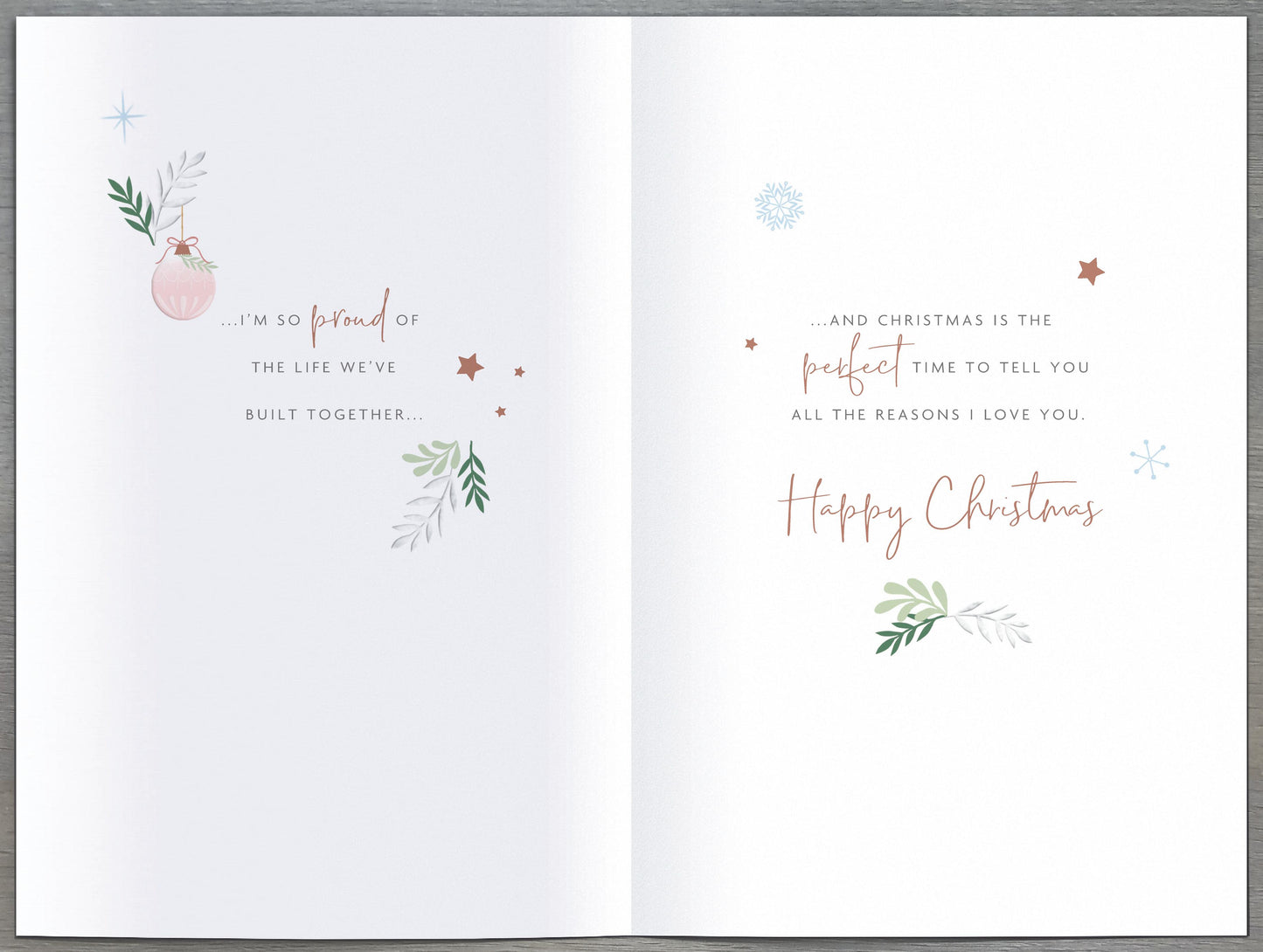 Wife Happiness We Share Foiled & Embellished Christmas Card