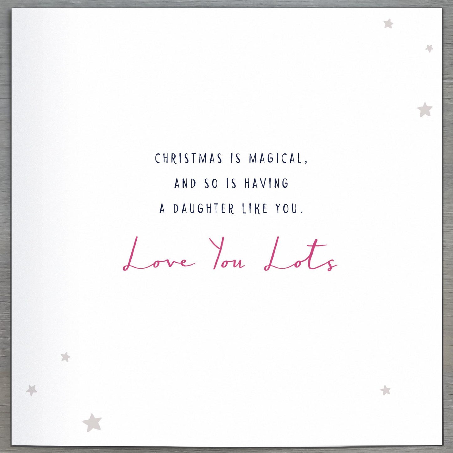 Lovely Daughter Snow Globe Luxury Embellished Christmas Card