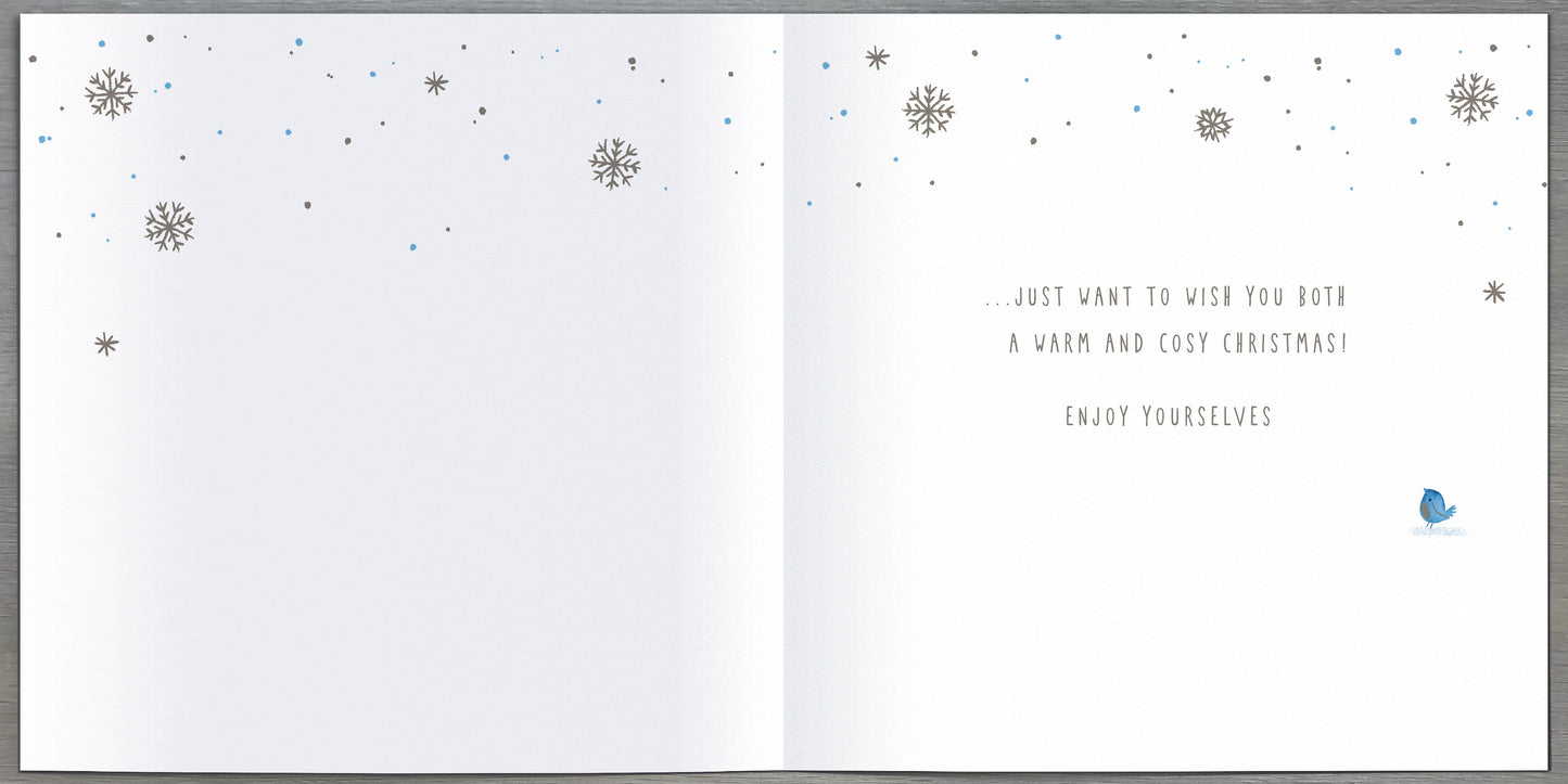 Special Couple 3D Cut Out Bears Embellished Christmas Card