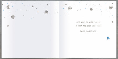 Special Couple 3D Cut Out Bears Embellished Christmas Card