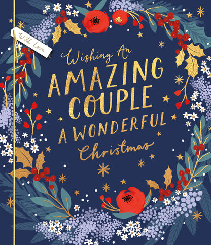 An Amazing Couple Embellished & Gold Foiled Christmas Card