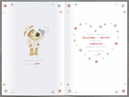 Boofle Embellished Special Daughter Christmas Greeting Card