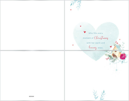 A Wife Who Brightens Your Days Gold Foiled Christmas Card