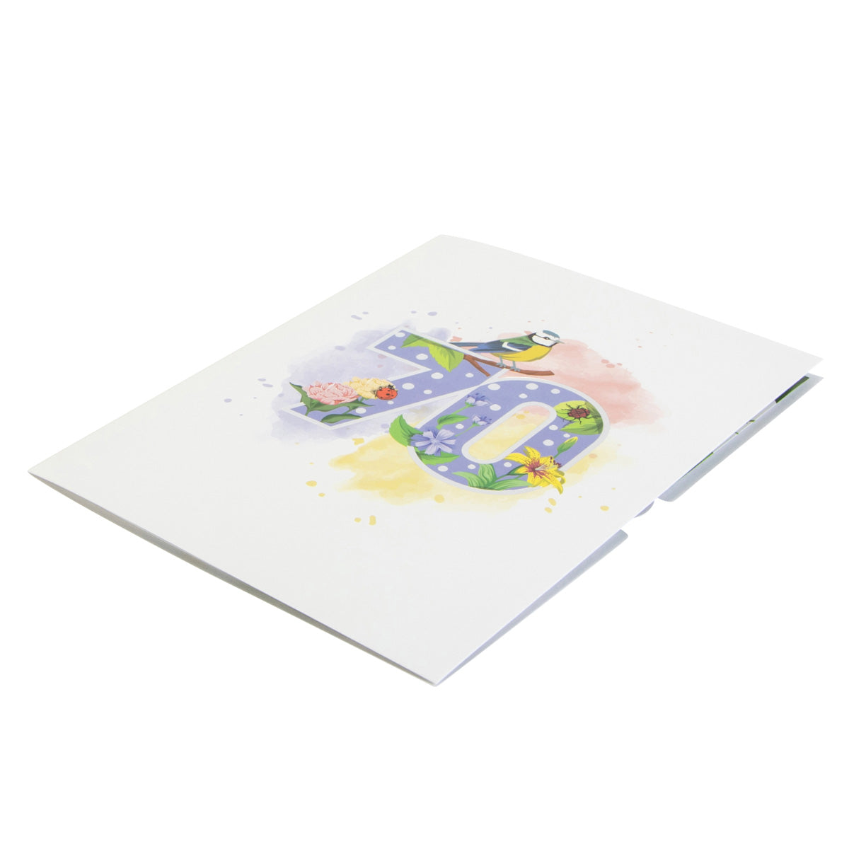 Floral 70th Birthday Pop Up Greeting Card