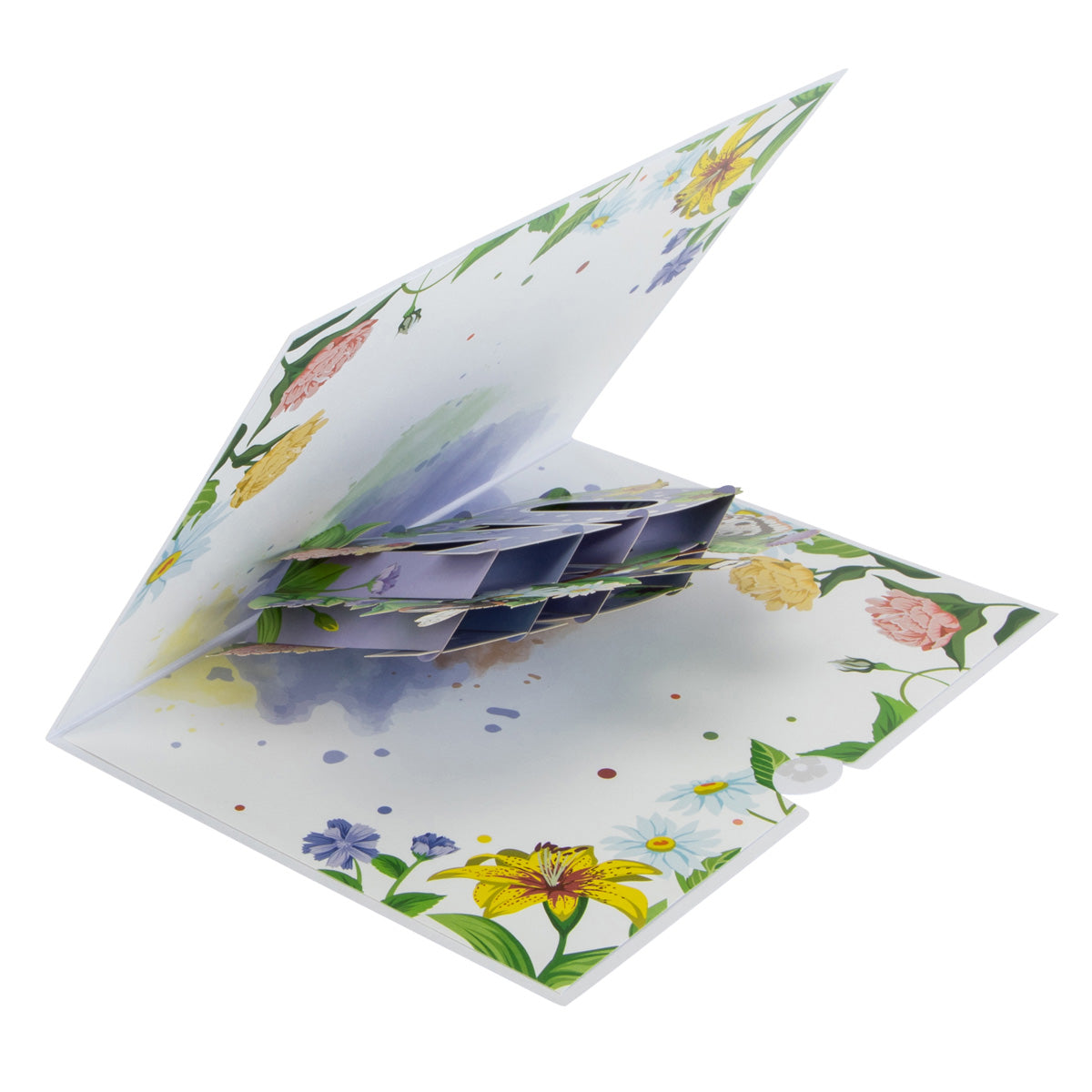 Floral 70th Birthday Pop Up Greeting Card