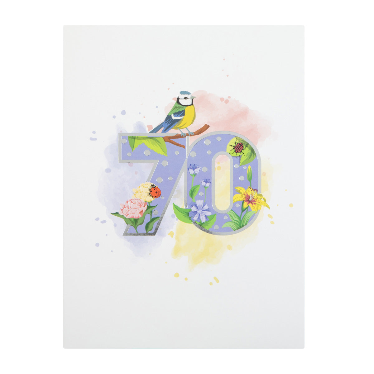 Floral 70th Birthday Pop Up Greeting Card