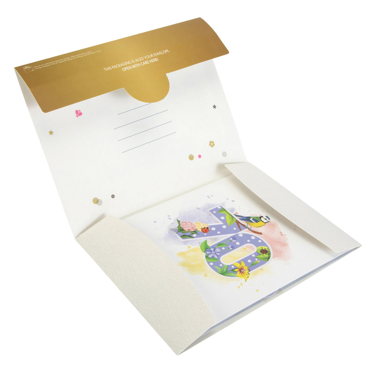 Floral 70th Birthday Pop Up Greeting Card