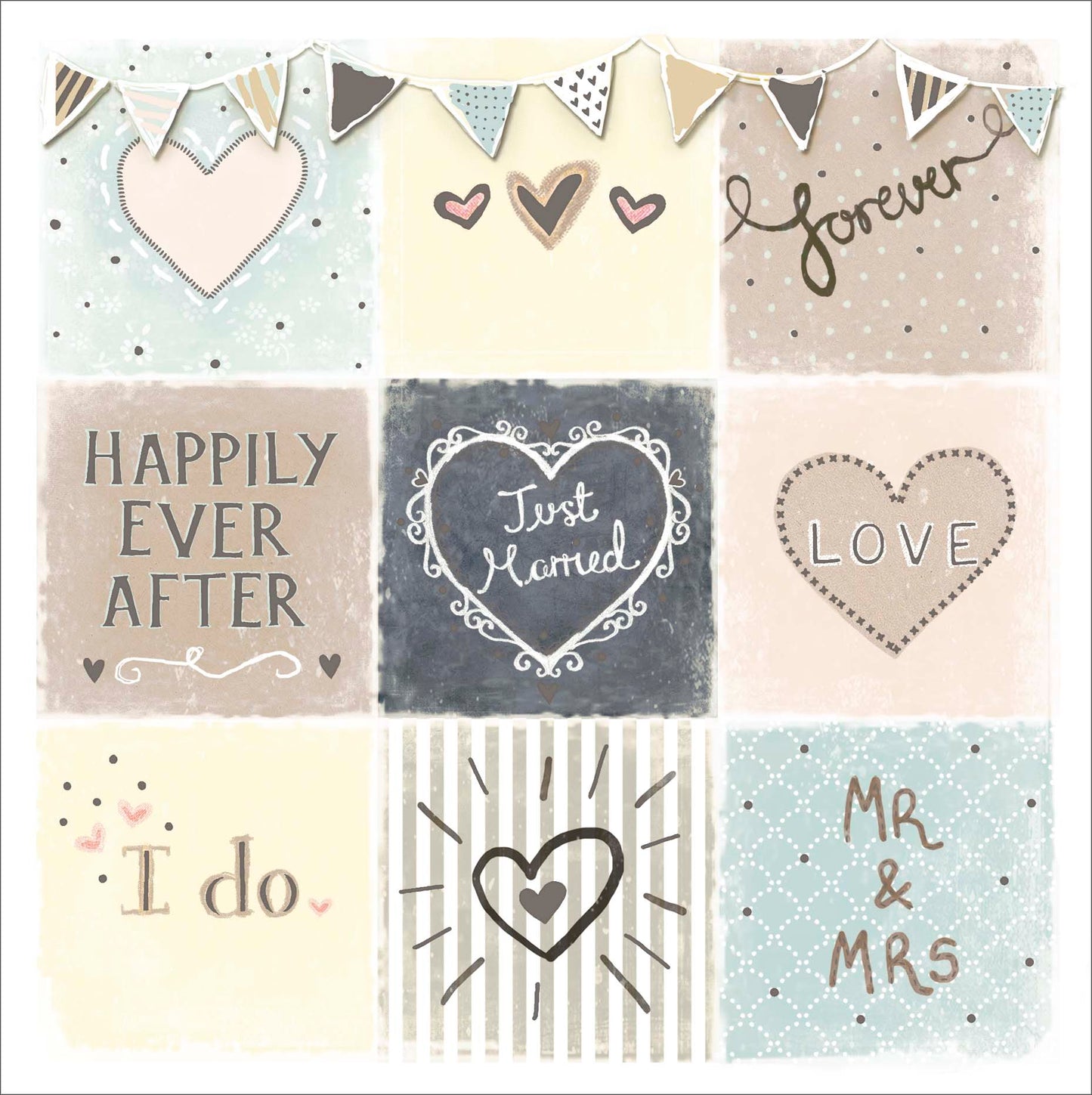 Just Married Mr & Mrs Forever Wedding Greeting Card
