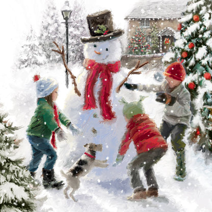 Festive Snowman Musical Christmas Greeting Card