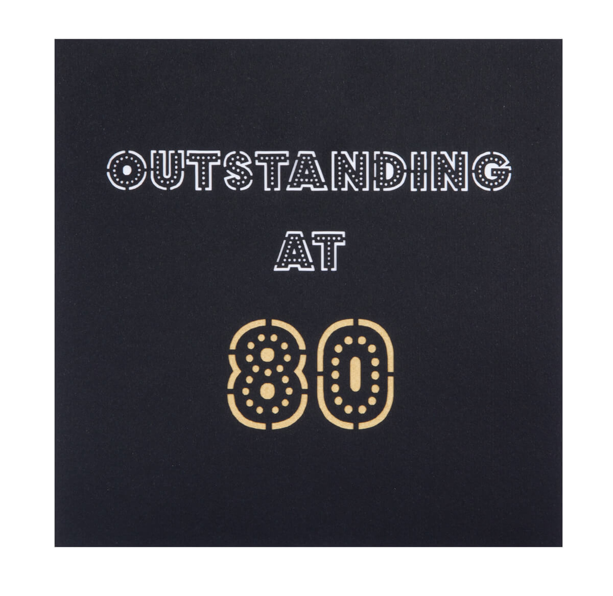 Outstanding At 80 Pop-Up Birthday Greeting Card Blank Inside