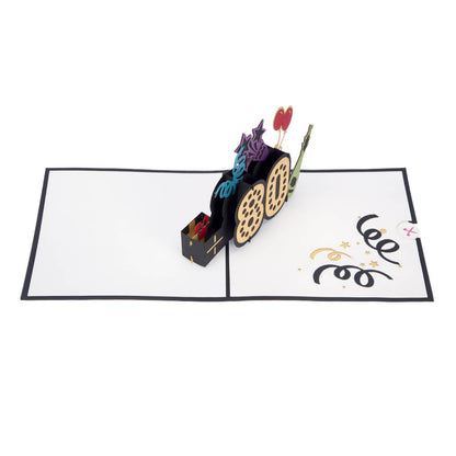 Outstanding At 80 Pop-Up Birthday Greeting Card Blank Inside