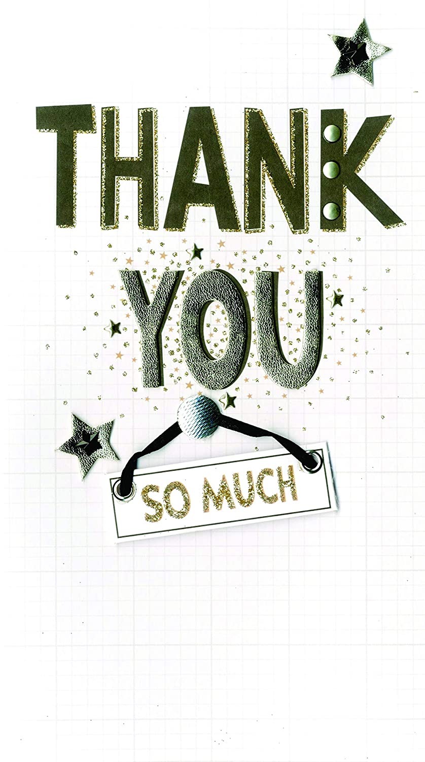 Thank You Greeting Card Hand-Finished