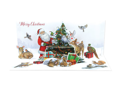 Musical Xmas Tree Panoramic Pop-Up Christmas Greeting Card