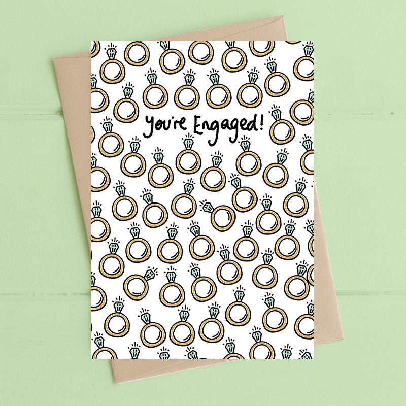 You're Engaged Foiled Engagement Greeting Card