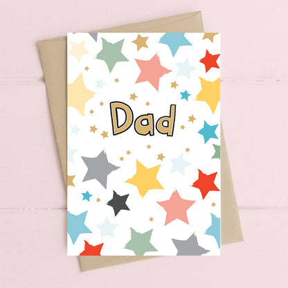 Dad Foiled Stars Greeting Card