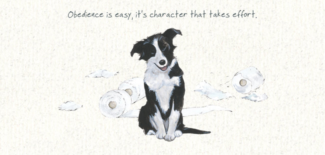 Obedience Is Easy Little Dog Laughed Greeting Card