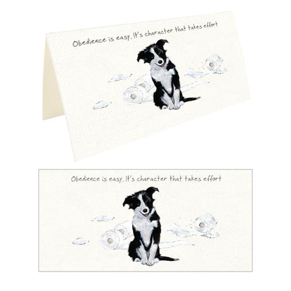 Obedience Is Easy Little Dog Laughed Greeting Card