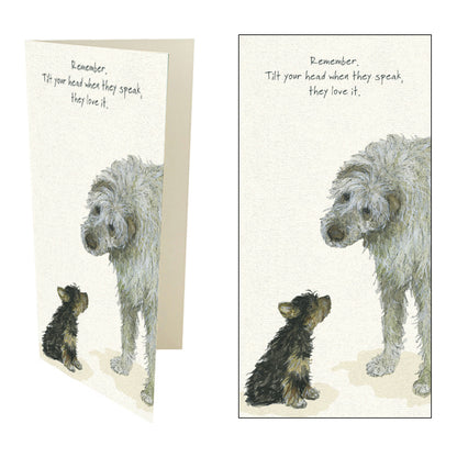 Tilt Your Head Little Dog Laughed Greeting Card