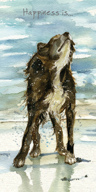 Happiness Is... Little Dog Laughed Greeting Card