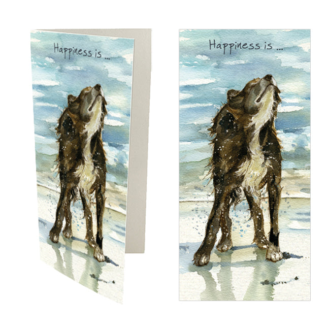 Happiness Is... Little Dog Laughed Greeting Card