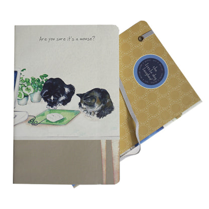 The Little Dog Laughed Sure It's A Mouse Cat Themed A5 Notebook
