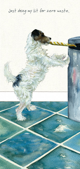 Doing My Bit Little Dog Laughed Greeting Card