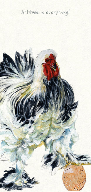 Brahma Chicken Little Dog Laughed Greeting Card