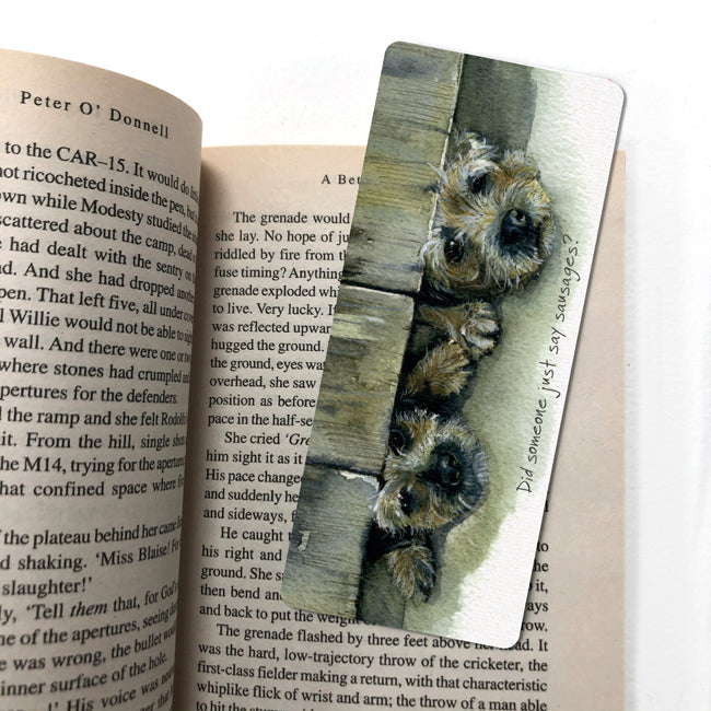 Little Dog Laughed Border Terriers Bookmark