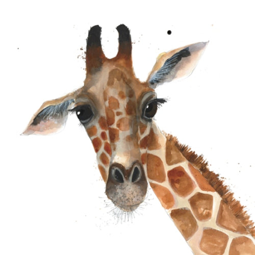 Giraffe Animal Magic Square Art Greeting Card