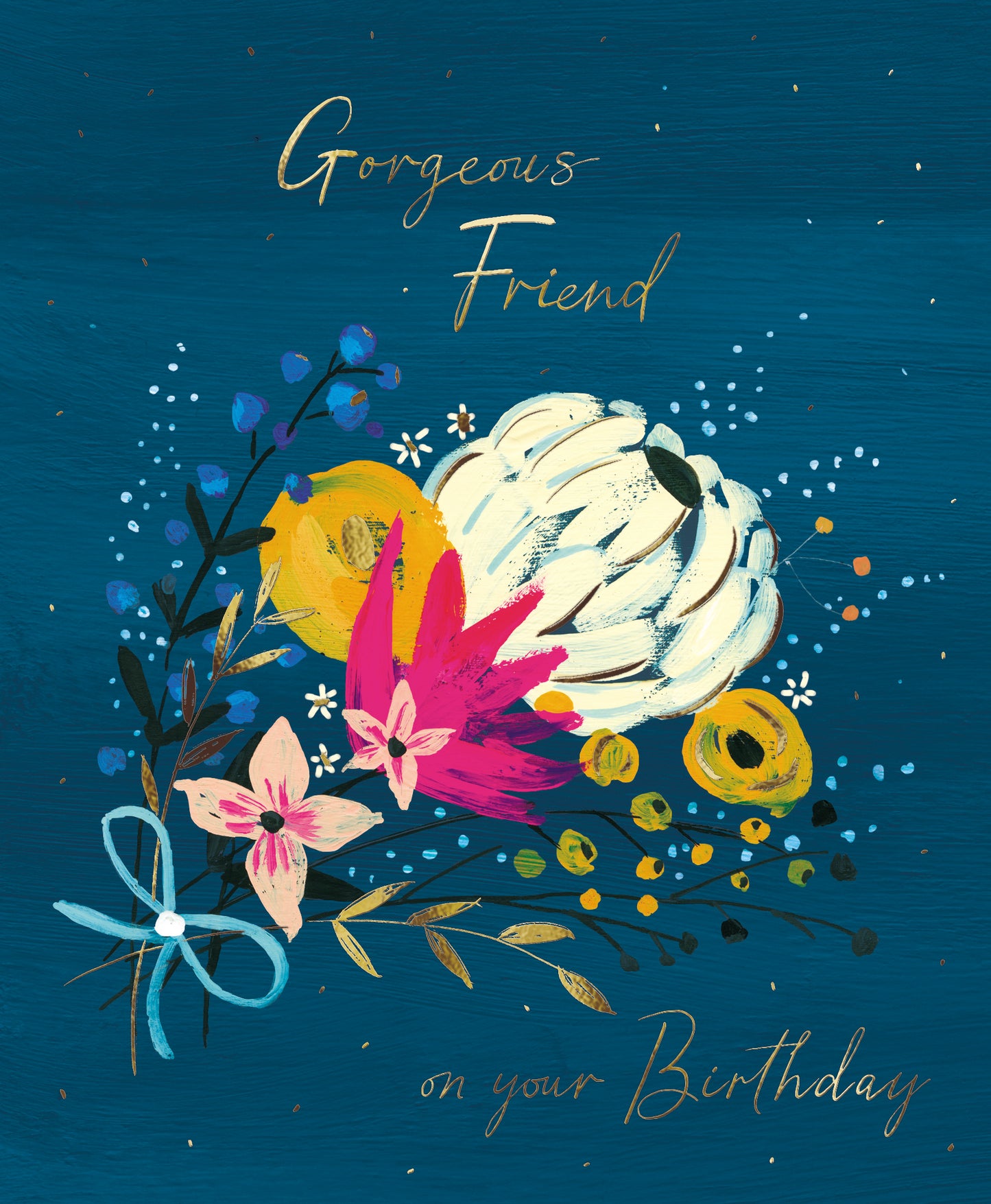 Flowers Gorgeous Friend On Your Birthday Greeting Card