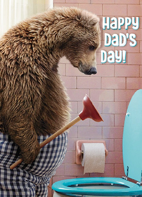 Avanti Happy Dad's Day! Bear & A Plunger Father's Day Greeting Card