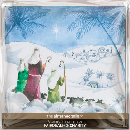Pack of 8 While Shepherds Watched Charity Christmas Cards