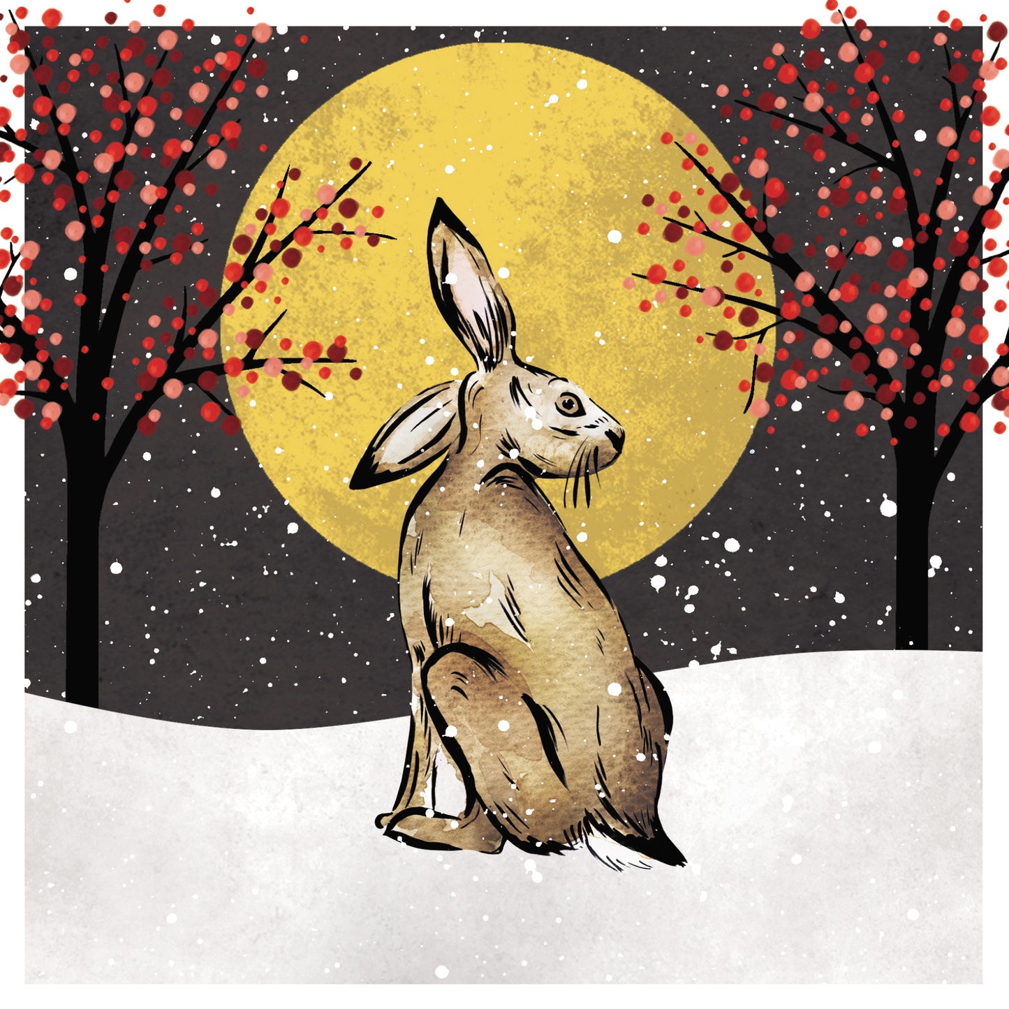 Pack of 8 The Hare & The Moon Charity Christmas Cards