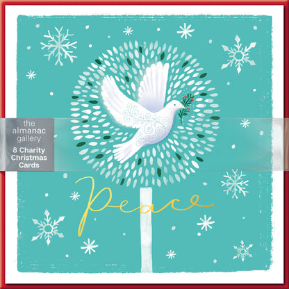 Pack of 8 Dove Of Peace Charity Christmas Cards