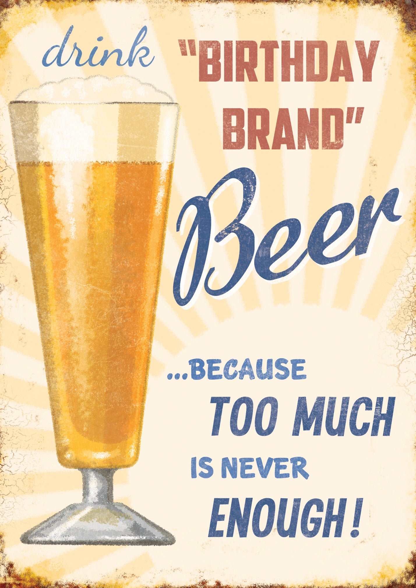 Drink Birthday Brand Beer Humour Birthday Card