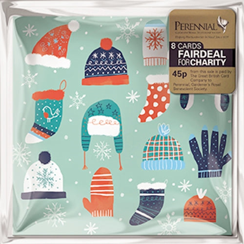 Pack of 8 Christmas Warmers Perennial Charity Christmas Cards