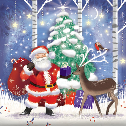 Pack of 8 Santa & Reindeer Mini Charity Christmas Cards
