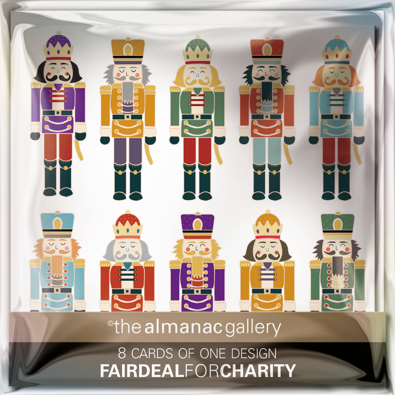 Pack of 8 Toy Small Soldiers Mini Charity Christmas Cards