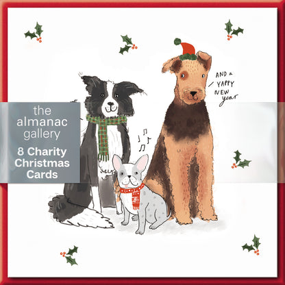 Pack of 8 Woof You A Merry Xmas Mini Charity Christmas Cards