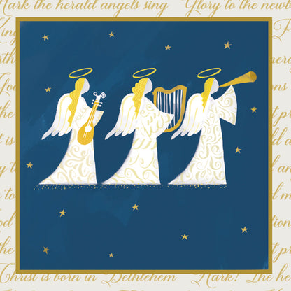 Pack of 8 Hark The Herald Angels Mini Charity Christmas Cards