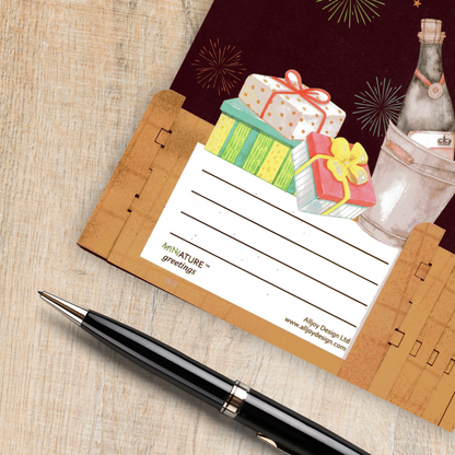 Festive Christmas Village 3D Pop Up Christmas Greeting Card