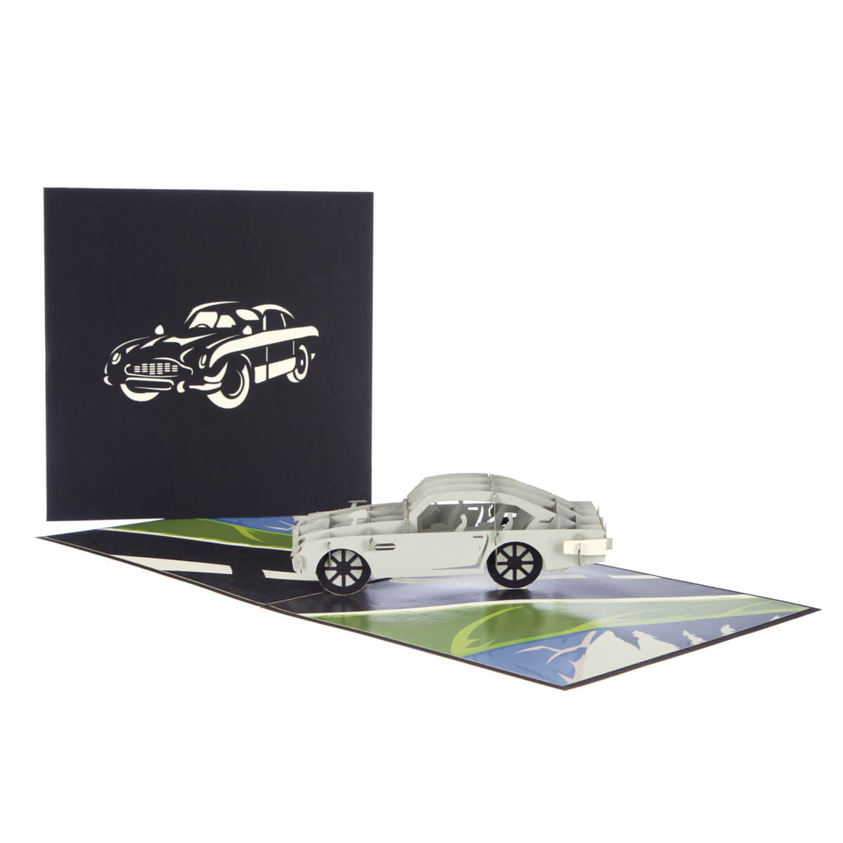Aston Martin Pop-Up Any Occasion Greeting Card Blank Inside