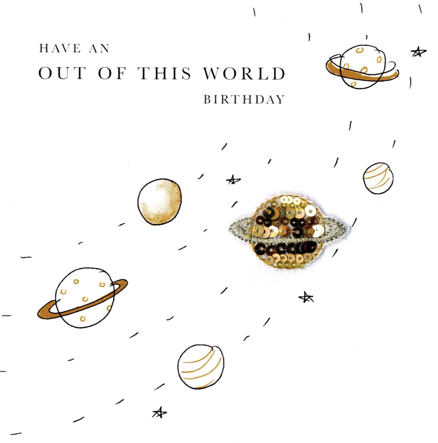 Have An Out Of This World Birthday Beaded Greeting Card