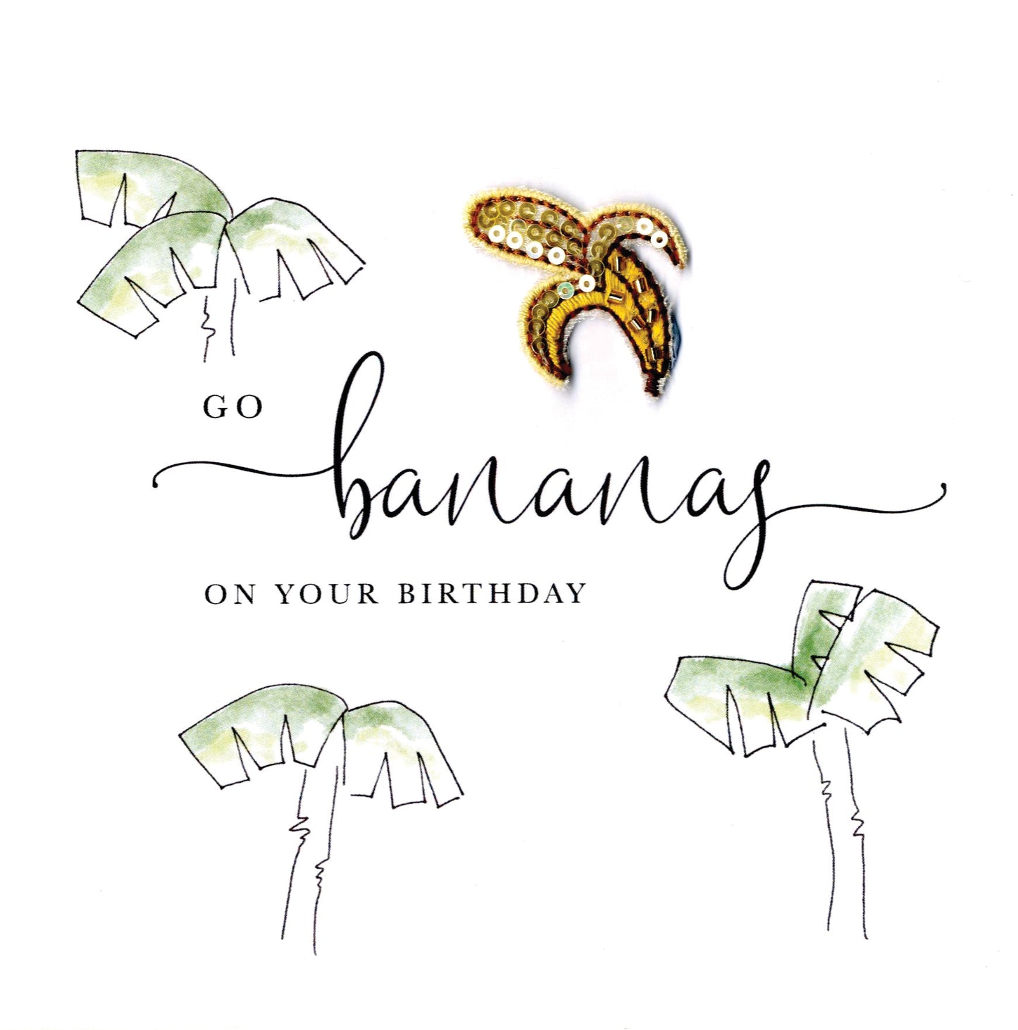 Go Bananas On You Birthday Beaded Greeting Card