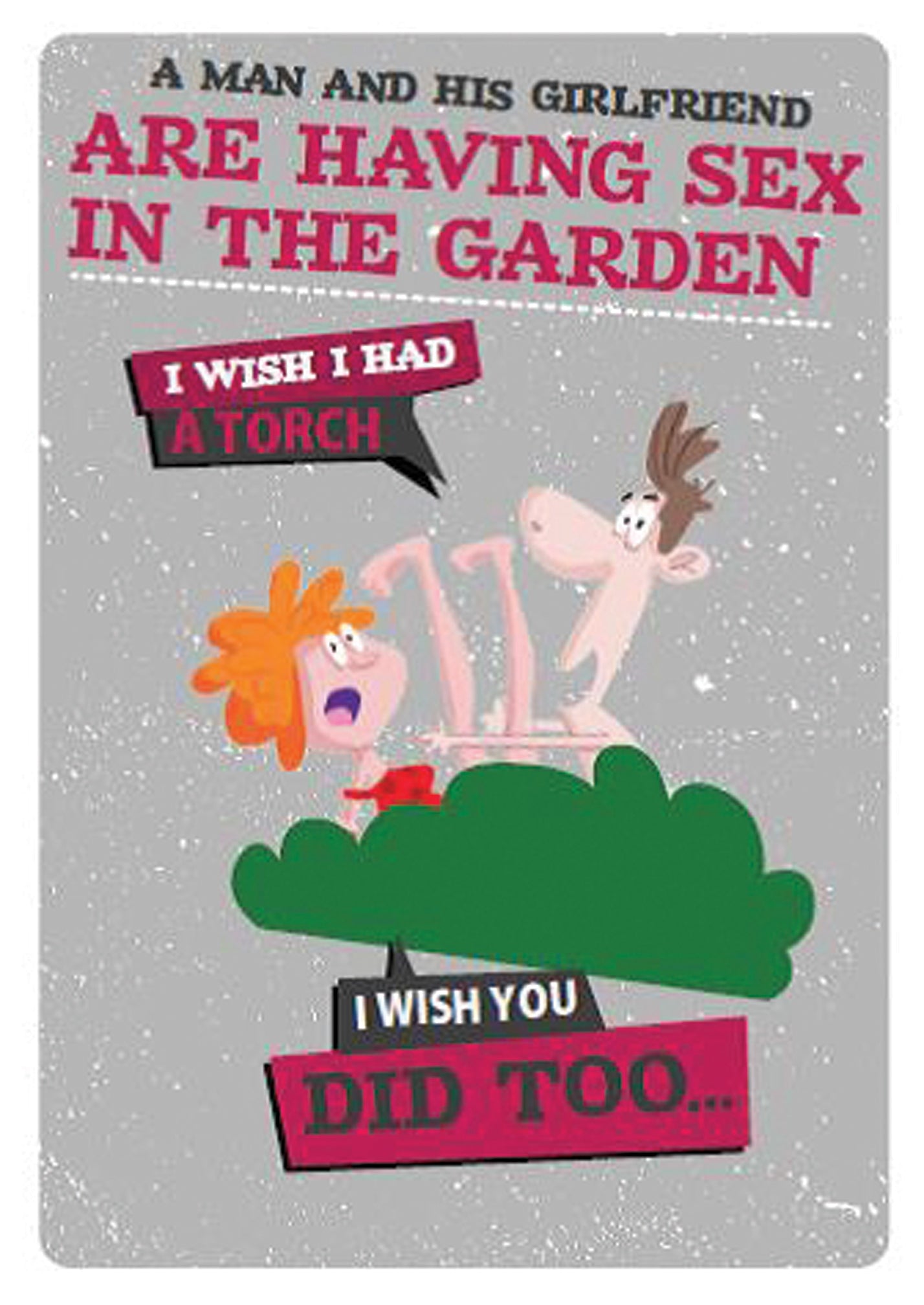 Having Sex In The Garden Humour Birthday Card