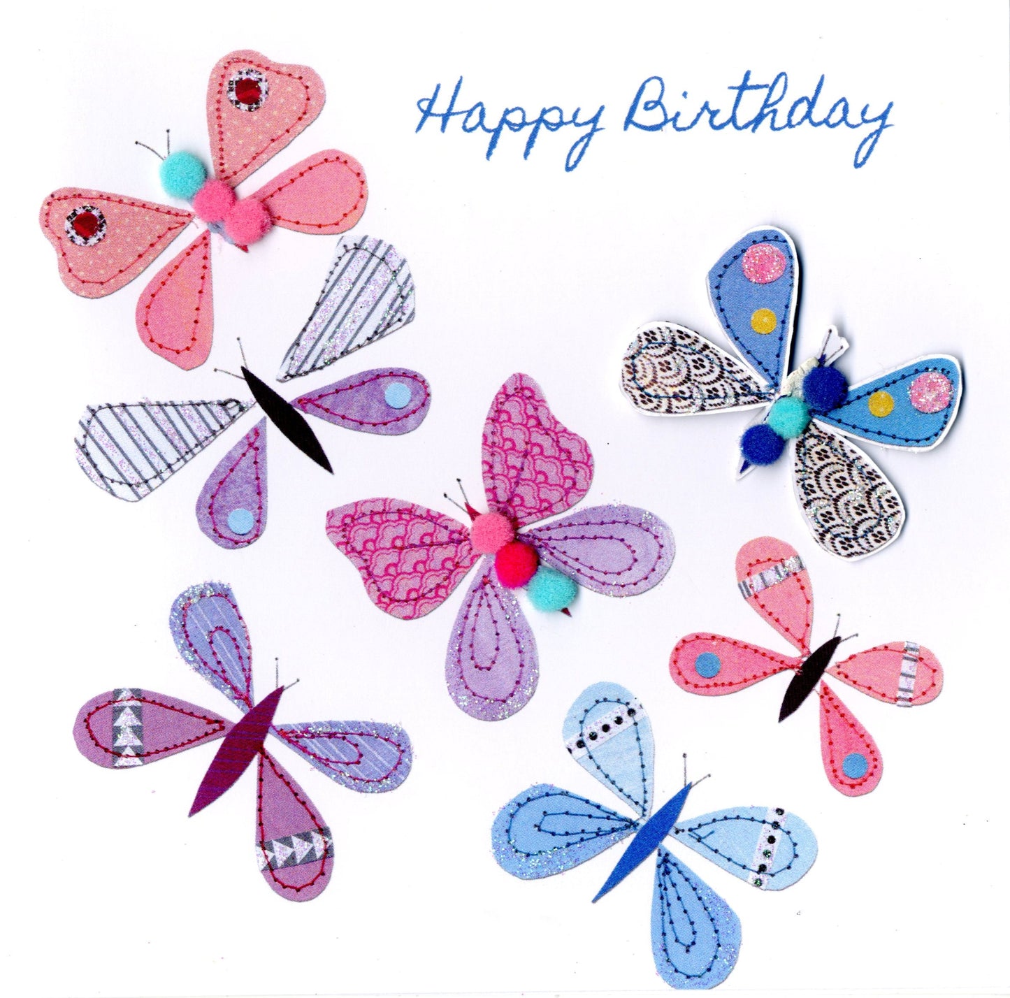 Butterflies Bright & Breezy Birthday Greeting Card