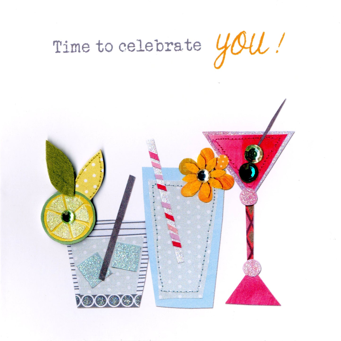 Cocktail Drinks Bright & Breezy Birthday Greeting Card