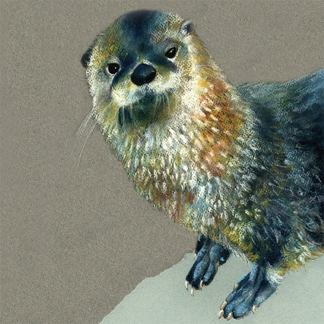 The Big Country Walk Collection Ozzie The Otter Any Occasion Animal Art Greeting Card
