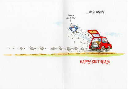 Birdwit What Sort Of Cars Do Birds Drive? Funny Birthday Card
